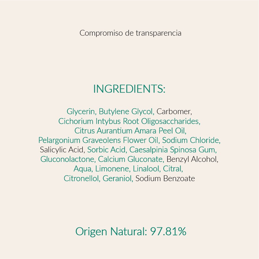 Ingredientes preparation gel tripollar tridemi Omailab